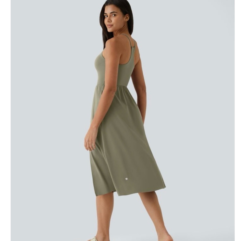 HALARA Olive Green Midi Dress - Picture 2 of 11